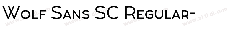 Wolf Sans SC Regular字体转换